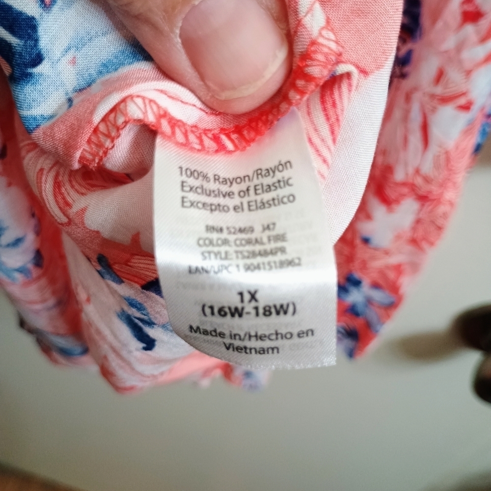 Pink and Blue Floral Dress - Picture 6 of 6